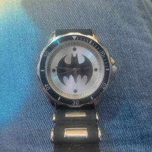 DC Comics Black and Silver Batman Watch